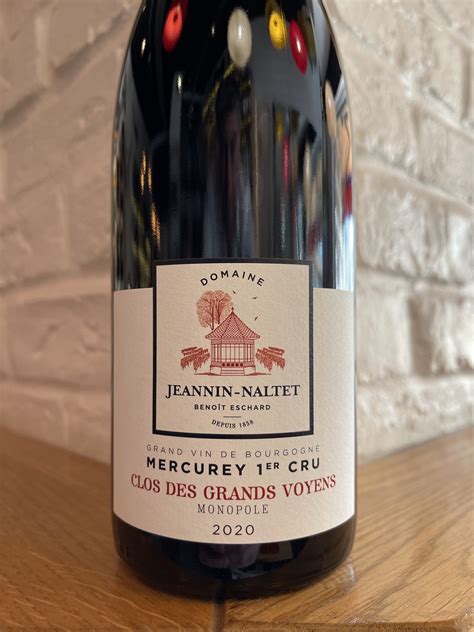 Mercurey 1er Cru Clos Gds Voyens 2020 Domaine Jeannin Naltet LeDetendeur