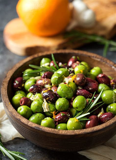 Easy Citrus Herb Marinated Olives The Chunky Chef