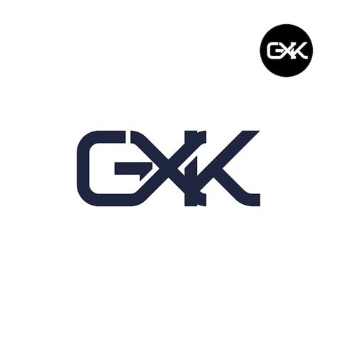 Diseño de la letra monograma del logotipo de GXK Vector Premium