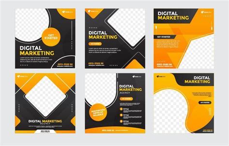 Business Digital Marketing Post Template 1952994 Vector Art at Vecteezy