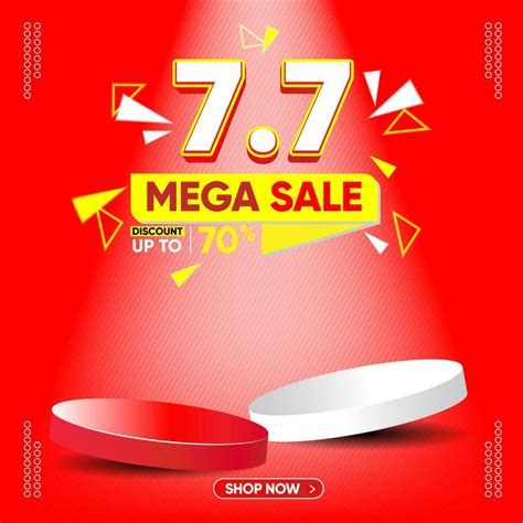 Mega sale red and white theme promotion poster 27203570 Vector Art at Vecteezy