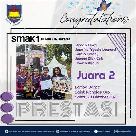 Prestasi Tim Dance First Smak Penabur Jakarta Meraih Juara Dalam