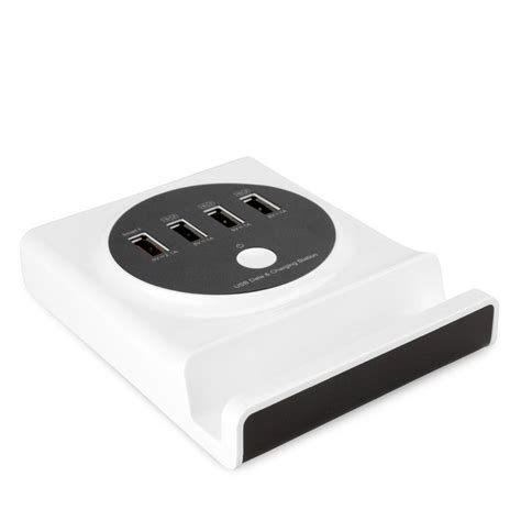 Multicharge Dura Xt Dock 4 Port 4 Usb Charging Hub Polycarbonate