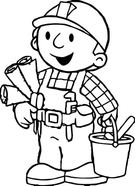 Printable Bob The Builder Coloring Pages PDF For Kids - Coloringfolder.com