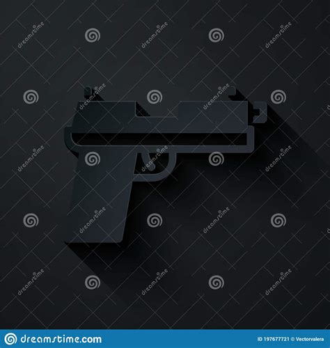 Simbolo Grafico Pistola Militare O Di Polizia Piccola Arma Da Fuoco