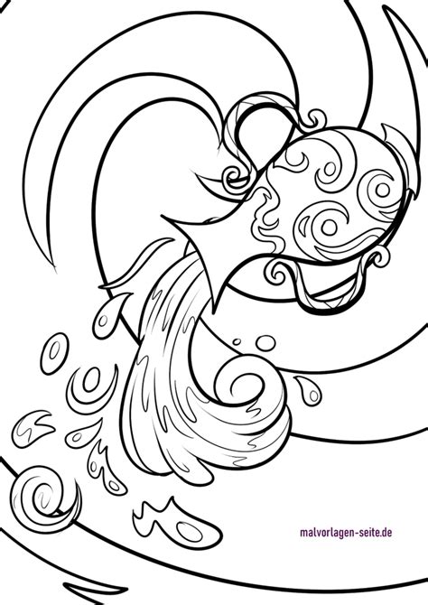 Zodiac Sign Aquarius Coloring Zodiac Signs Download Coloring Page