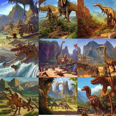 Painting By James Gurney Dinotopia Stable Diffusion