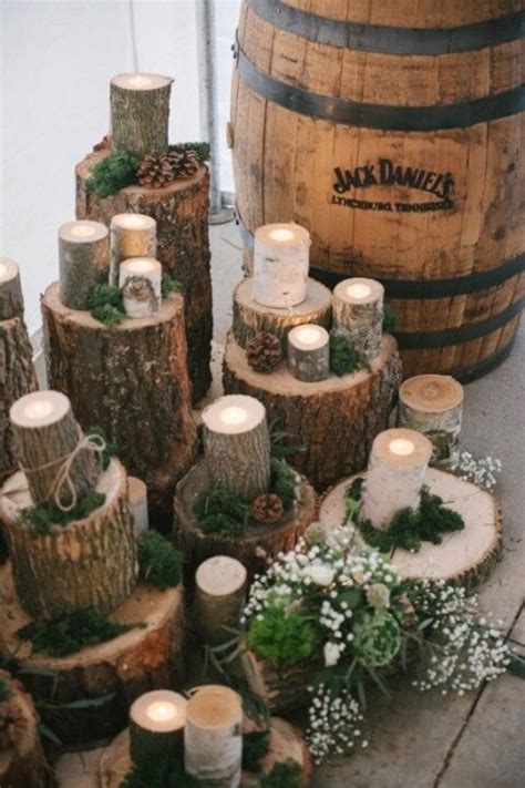 47 Cozy Tree Stump Wedding Decor Ideas Weddingomania