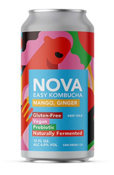 Nova Mango Ginger Alcoholic Kombucha Liquor Mates