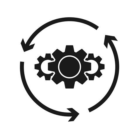 vetor de ícone de processo em estilo simples sinal de processo