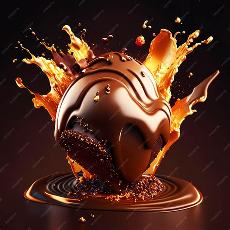 Premium AI Image | Chocolate splash background