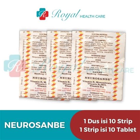 Jual Neurosanbe Strip Tablet Vitamin B Complex Dan Vitamin Untuk