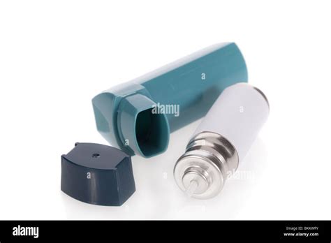 Asthma Inhaler Isolated On A White Background Stock Photo Alamy