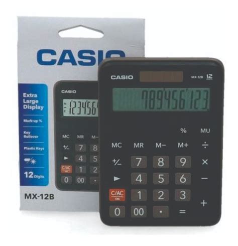 Calculadora Casio Mx 12b Solar Pila 12 Digitos 450 00 En Mercado