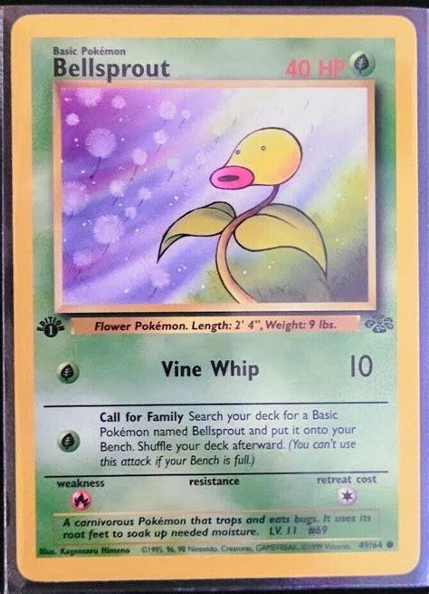 Pok Mon Tcg Bellsprout Jungle St Edition Ebay