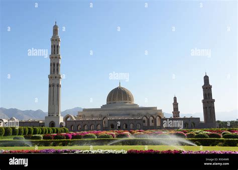 The Sultan Qaboos Grand Mosque in Muscat Stock Photo - Alamy