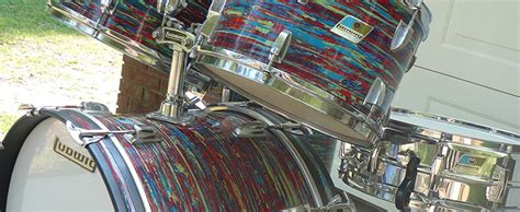 1969 Ludwig Psychedelic Red Hollywood Drum Set — Not So Modern Drummer