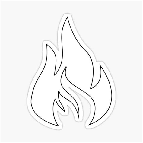 "Plain Fire Stencil" Sticker for Sale by StencilGifts | Redbubble