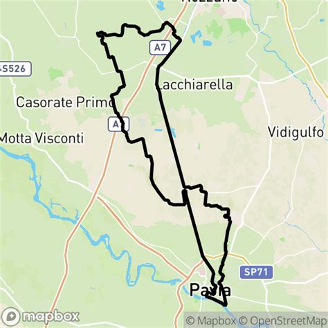 Pavia la città e la sua Certosa mappa percorso ciclabile bici