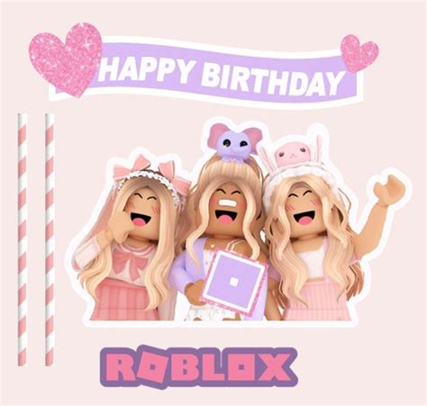 Girl Roblox Cake Topper Party Mania Usa