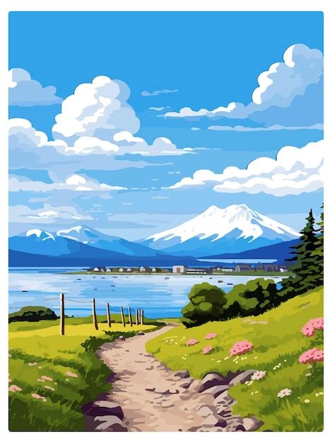 Premium Vector Homer Alaska Vintage Travel Poster Souvenir Postcard