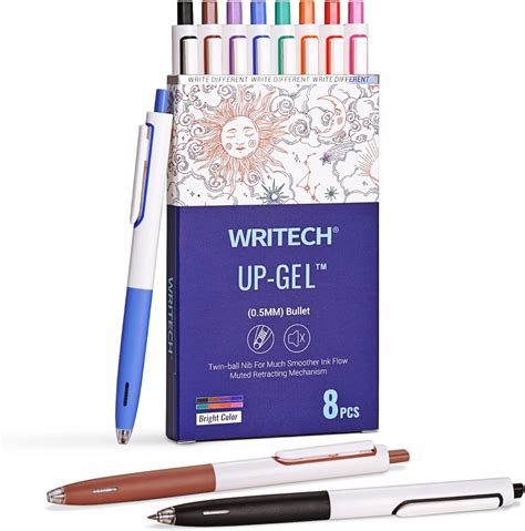 Writech Retractable Gel Ink Pens Multicolor 05mm Fine