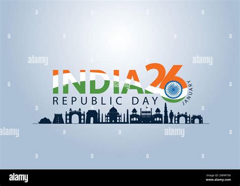 Happy Republic Day India26th January Background Abstract Vector