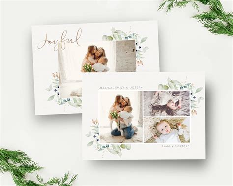 Photo Christmas Card Template Christmas Card Template | Etsy