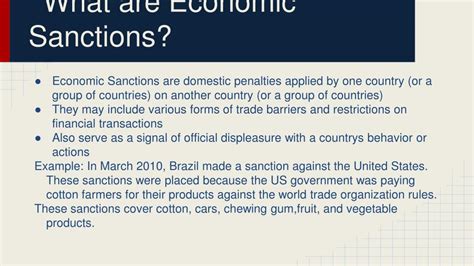 Ppt Economic Sanctions Powerpoint Presentation Free Download Id