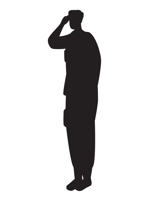 soldier standing silhouette 12487062 Vector Art at Vecteezy