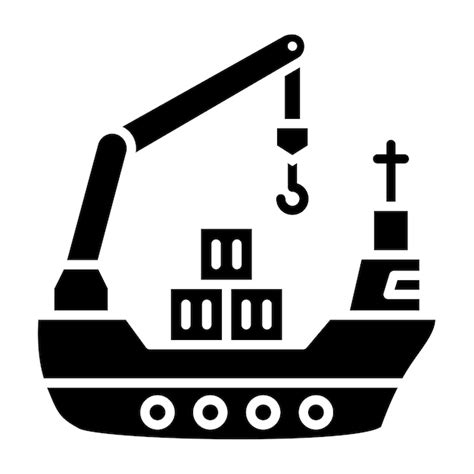 Premium Vector Cargo Ship Icon