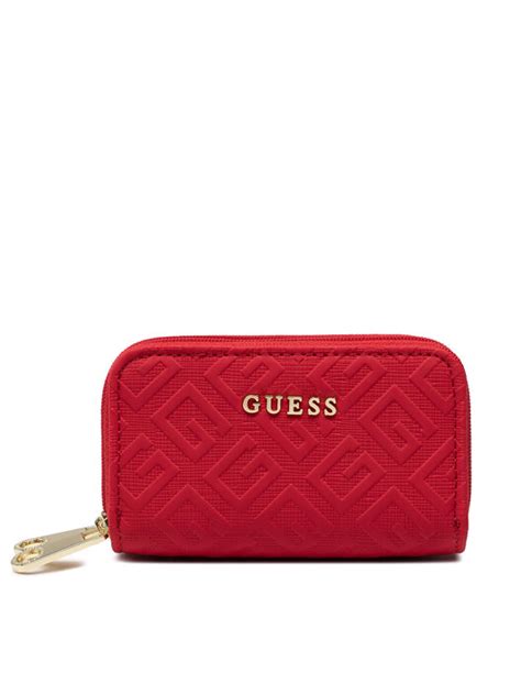 Малък дамски портфейл Guess Lorey Accessories PWLORE P2311 Червен