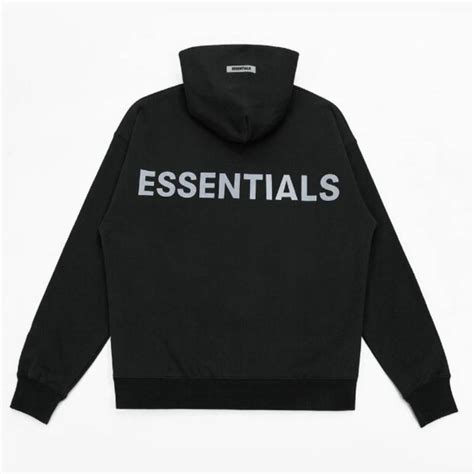 Fear Of God Essentials Reflective Letter Hoodie Essentials Fashion