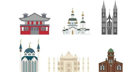 6 Nama Tempat Ibadah Agama Di Indonesia Church Icon Free Vector Art