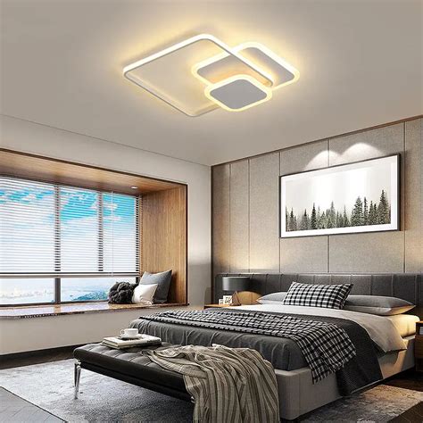 TOMAX 52CM/20INCH Modern LED Flush Mount Ceiling Light for Bedroom ...