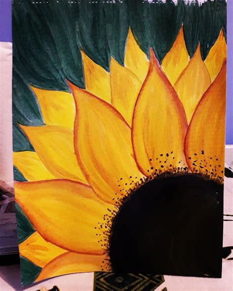 Sunflower Sunflower Canvas Paintings Sunflower Painting Easy Canvas Art