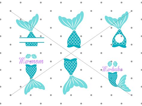 Mermaid Tail Svg Png Mermaid Tail Monogram Svg Mermaid Tail Etsy