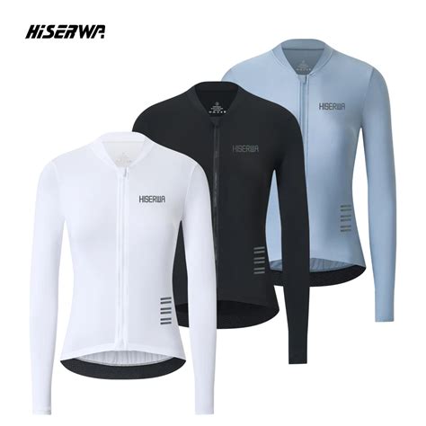 Hiserwa Camiseta De Ciclismo Para Mujer Jersey De Manga Larga