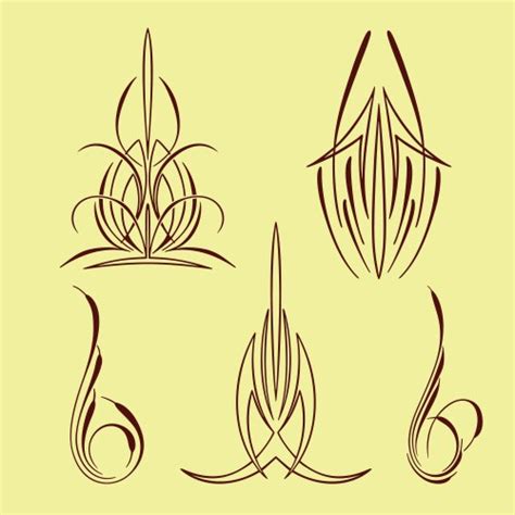 Pinstriping Set1 Royalty Free Vector Image Vectorstock