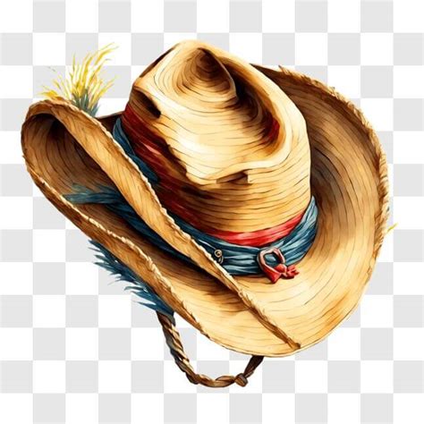 T L Charger Chapeau De Cowboy En Paille Plumes Color Es La Mode Png