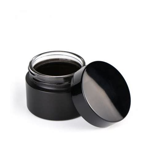 3oz Straight Sided Black Glass Jars 50mm 100 Count With Crc Lids