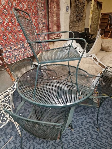 Metal Garden Table Chairs Southgate Auction Rooms