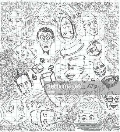 Weird Doodles Faces Stock Vector | Royalty-Free | FreeImages