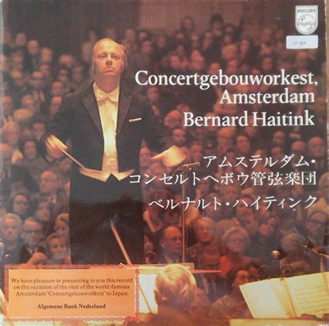 Concertgebouworkest Bernard Haitink Visit Amsterdam