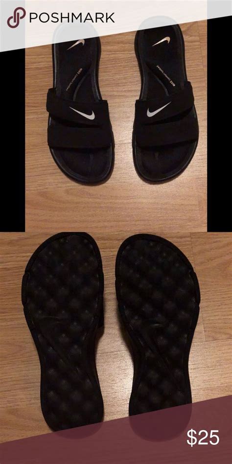 Women’s Nike Slip On Sandals Size 7 Worn Once Slip On Sandal Nike Slip On Sandals Black Nikes