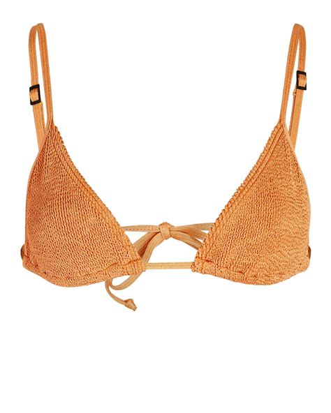 Bondeye Bond Eye Luana Triangle Bikini Top In Orange Lyst