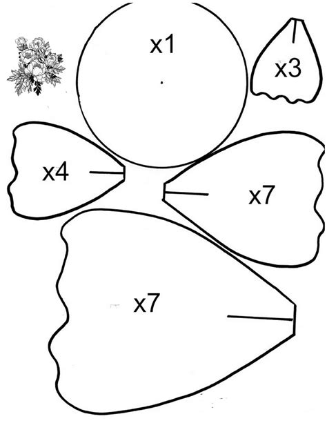 Molde De Flores En Papel O Cartulina