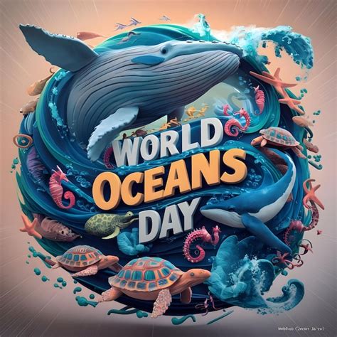 Premium Photo World Oceans Day Background Design For Social Media