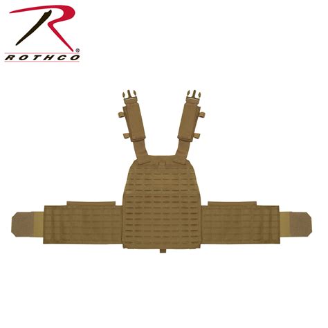 Rothco Laser Cut Molle Plate Carrier Vest Top Tier Tactical