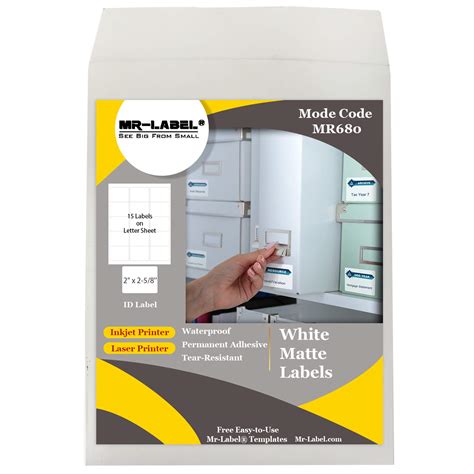 Buy Mr Label X Matte White Id Labels Personalized Jar